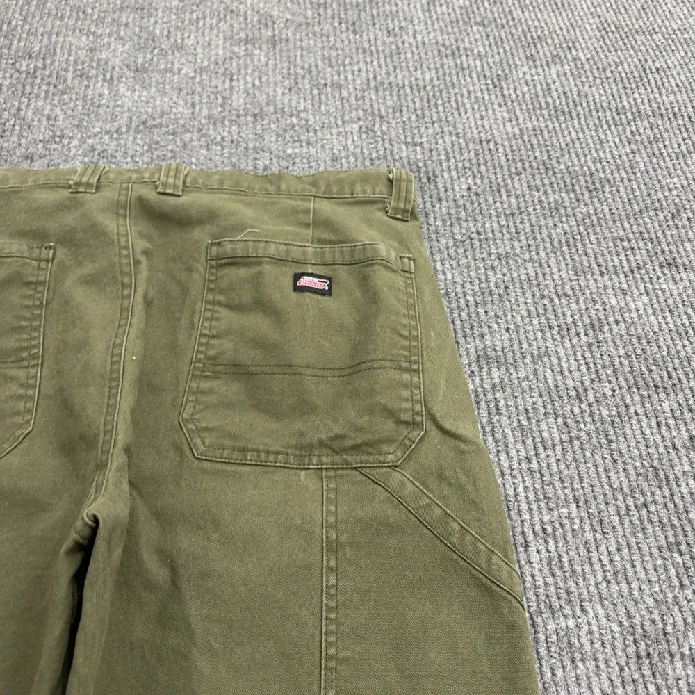 Dickies Carpenter Shorts Mens 36 Green Cotton Canvas Utility Workwear Casual